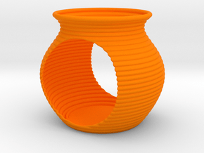 Tealight holder in Orange Smooth Versatile Plastic