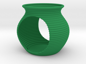 Tealight holder in Green Smooth Versatile Plastic