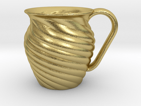 Decorative Mug in Natural Brass