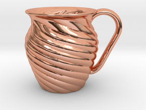 Decorative Mug in Polished Copper