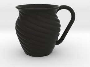 Decorative Mug in Black Smooth Versatile Plastic