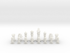 Wire Chess  in White Smooth Versatile Plastic