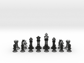 Wire Chess  in Black Smooth Versatile Plastic