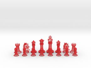 Wire Chess  in Red Smooth Versatile Plastic