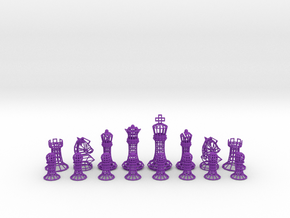 Wire Chess  in Purple Smooth Versatile Plastic