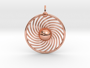 Hydrogen Atom Pendant in Polished Copper