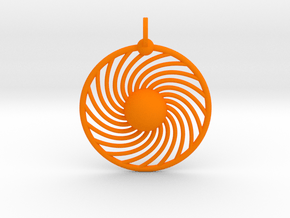 Hydrogen Atom Pendant in Orange Smooth Versatile Plastic