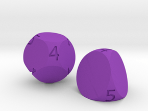 d9 & d4 Recast 2d6 in Purple Processed Versatile Plastic