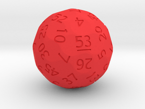 d53 Sphere Dice (Regular Edition) in Red Smooth Versatile Plastic