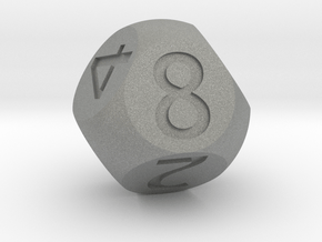 d8 Octahedral Sphere Dice (Regular Edition) in Gray PA12