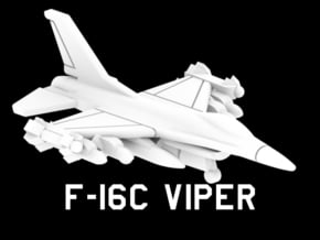 1:500 Scale F-16C (Loaded) in White Natural Versatile Plastic