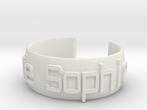 Ellipse Message Band
 in White Natural Versatile Plastic