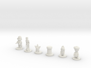 Mario-Inspired Chess Set
 in White Natural Versatile Plastic