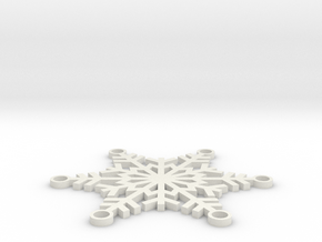 Snowflake Ornament
 in White Natural Versatile Plastic