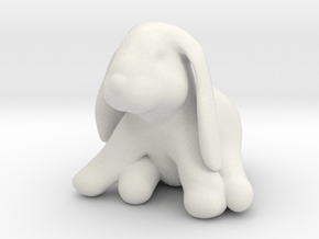 Ducky The Lop Eared Bunny
 in White Natural Versatile Plastic