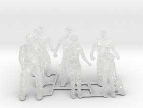 Land of the Giants - Seated Figures - 1:64 in Clear Ultra Fine Detail Plastic