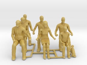 Land of the Giants - Seated Figures - 1:64 in Tan Fine Detail Plastic