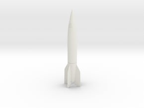 1/100 German rocket V2 A4 in White Natural Versatile Plastic
