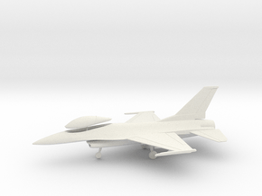 General Dynamics F-16A Fighting Falcon in White Natural Versatile Plastic: 1:64 - S