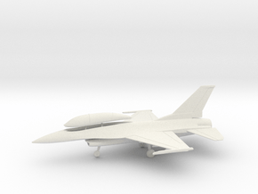 General Dynamics F-16B Fighting Falcon in White Natural Versatile Plastic: 1:64 - S