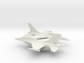 General Dynamics F-16B Fighting Falcon in White Natural Versatile Plastic: 6mm