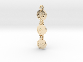 Spell Medallion Keychain with ALttP Medallions in 14K Yellow Gold