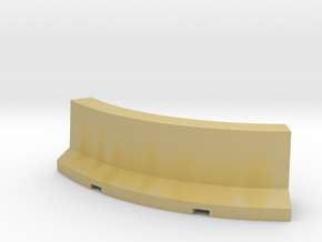 Jersey Barrier Curved 1/76 in Tan Fine Detail Plastic