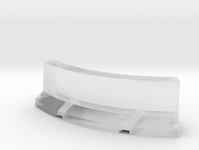 Jersey Barrier Curved 1/76 in Clear Ultra Fine Detail Plastic