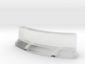 Jersey Barrier Curved 1/64 in Clear Ultra Fine Detail Plastic