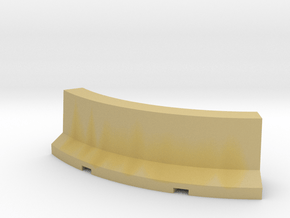 Jersey Barrier Curved 1/56 in Tan Fine Detail Plastic
