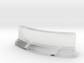Jersey Barrier Curved 1/43 in Clear Ultra Fine Detail Plastic