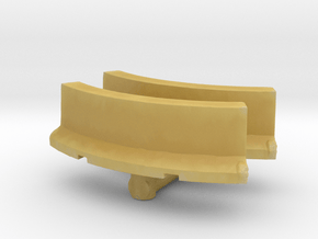 Jersey Barrier Curved (x2) 1/120 in Tan Fine Detail Plastic