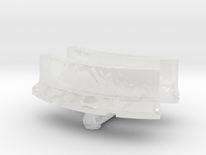 Jersey Barrier Curved (x2) 1/120 in Clear Ultra Fine Detail Plastic