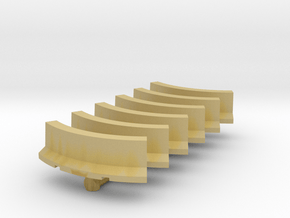 Jersey Barrier Curved (x6) 1/200 in Tan Fine Detail Plastic
