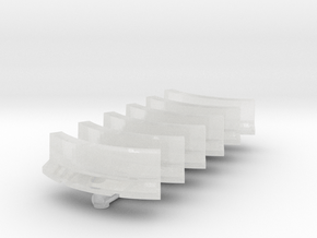 Jersey Barrier Curved (x6) 1/220 in Clear Ultra Fine Detail Plastic