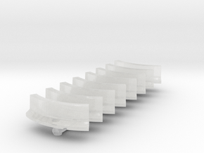 Jersey Barrier Curved (x8) 1/285 in Clear Ultra Fine Detail Plastic