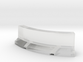Jersey Barrier Curved 1/48 in Clear Ultra Fine Detail Plastic