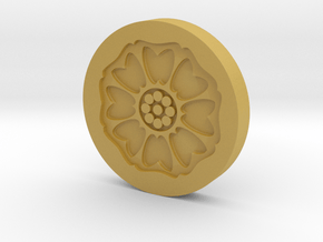 Lotus Game Tile in Tan Fine Detail Plastic