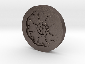 Lotus Game Tile in Polished Bronzed-Silver Steel
