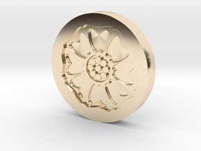 Lotus Game Tile in 14k Gold Plated Brass