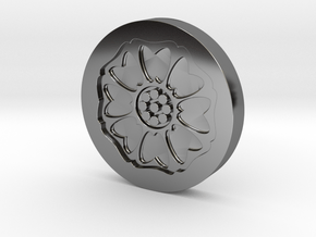 Lotus Game Tile in Fine Detail Polished Silver