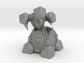 Mimic Companion Cube in Gray PA12 Glass Beads