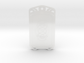 Gambit Dog Tag in Clear Ultra Fine Detail Plastic