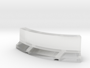 Jersey Barrier Curved 1/72 in Clear Ultra Fine Detail Plastic