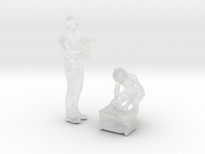 Printle C Couple 912 - 1/87 - wob in Clear Ultra Fine Detail Plastic