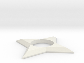 Ninja Throwing Star game piece in White Natural Versatile Plastic