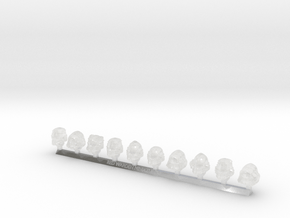 Crusader Cross Helmets in Clear Ultra Fine Detail Plastic: Extra Small