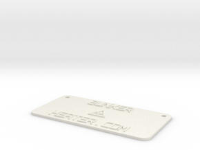 Personalized Bunker Heater Tag
 in White Natural Versatile Plastic
