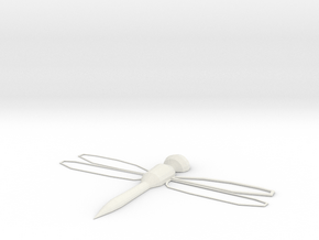 Dragonfly Inspired Sculpture
 in White Natural Versatile Plastic