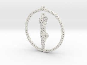 yogapose pendant/earring in White Natural Versatile Plastic